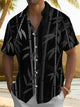 Alohadaddy® Vintage Bamboo Art Print Chest Pocket Stretch Men's Short Sleeve Shirt Big & Tall