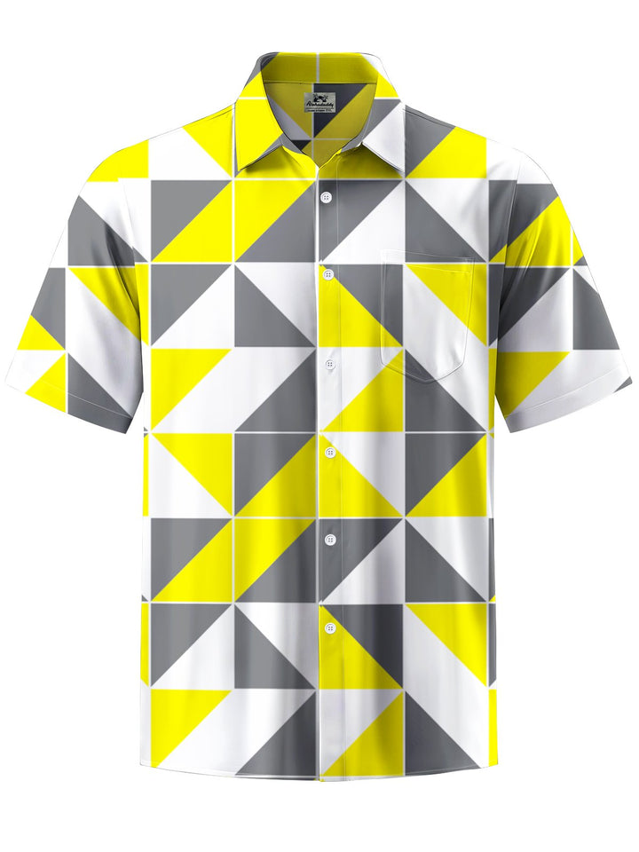 Alohadaddy® Casual Geometric Triangle Art Print Men&