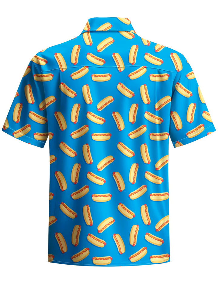 Alohadaddy® Hawaiian Hot Dog Art Print Chest Pocket Men&