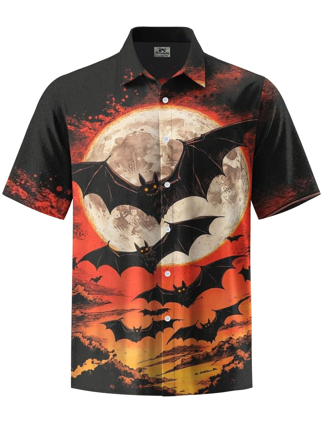 Alohadaddy® Halloween vintage bat print art stretch men&