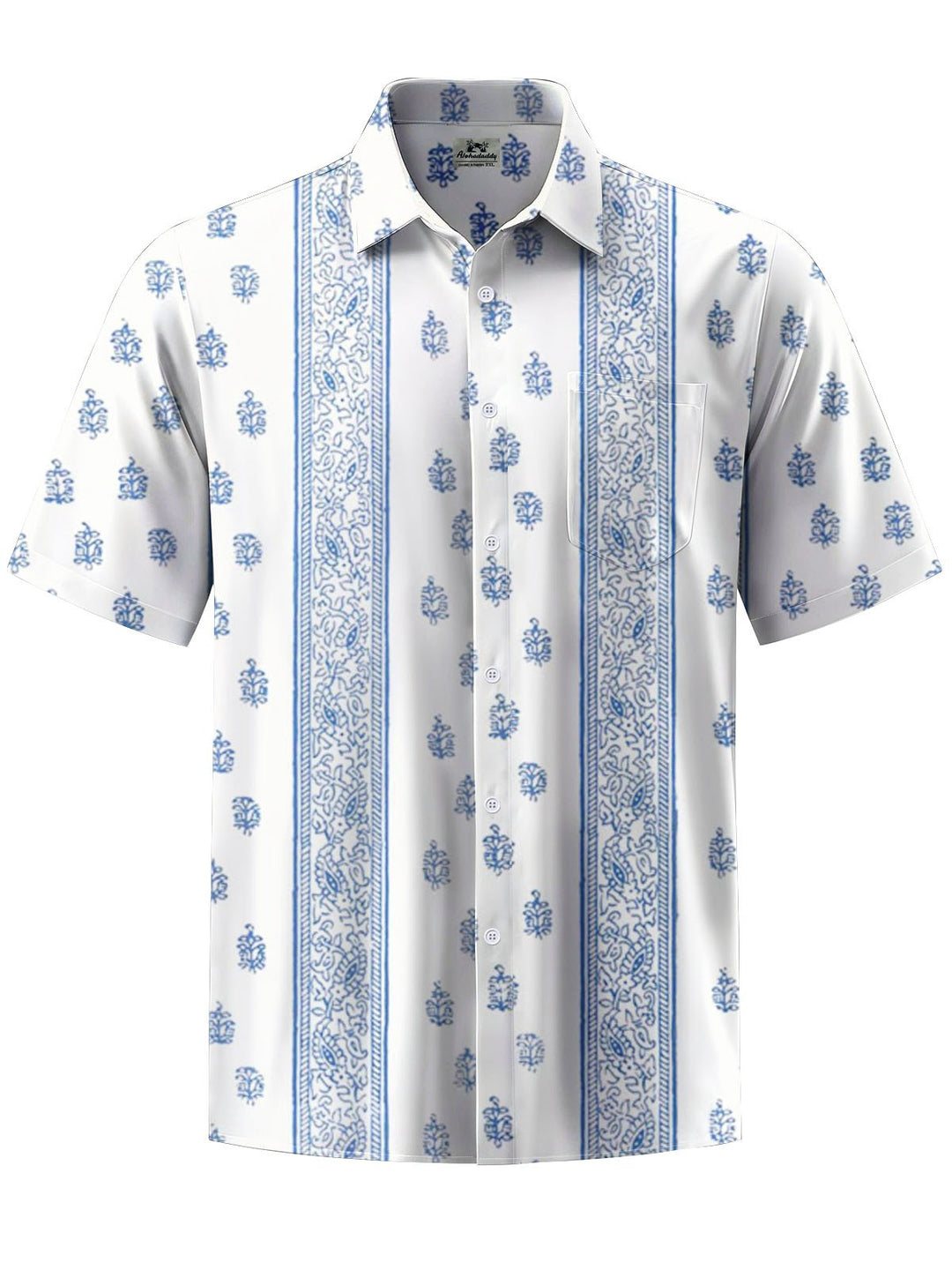 Alohadaddy® Casual Stripe Art Print Pocket Stretch Men&