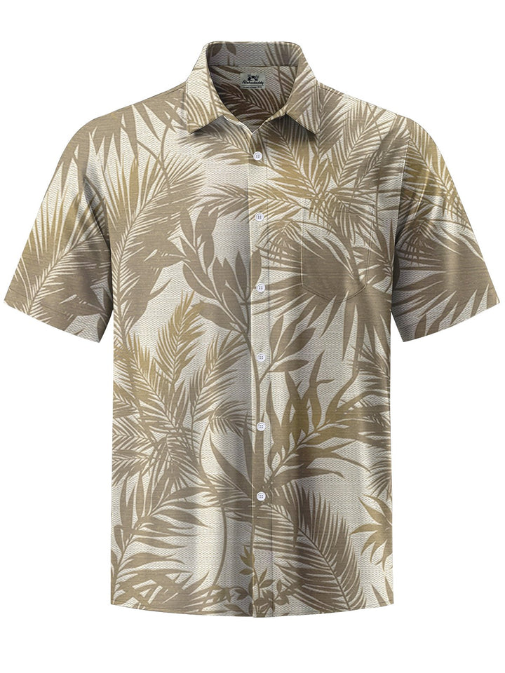 Alohadaddy® Casual Tropical Flora Print Art Stretch Pocket Men&