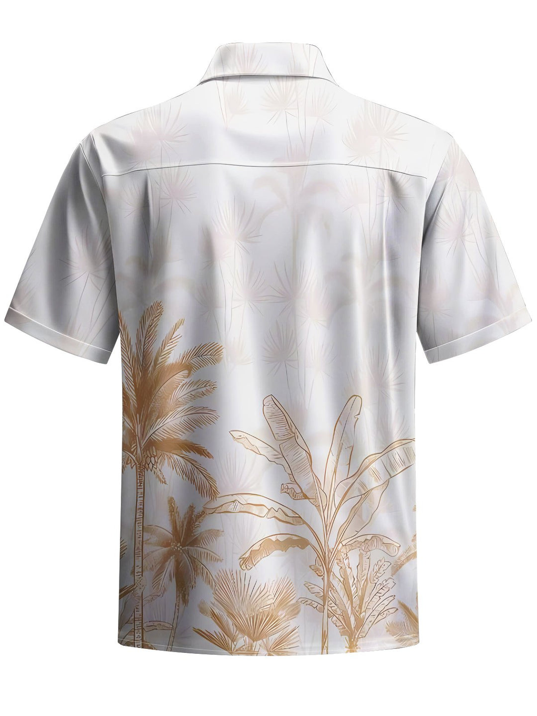 Alohadaddy® Hawaiian Palm Tree Print Stretch Pocket Button Men&