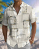 Alohadaddy® Casual Geometric Print Art Pocket Button Cardigan Men's Short Sleeve Shirt Big & Tall
