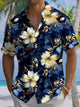 Alohadaddy® Hawaiian Flowers Art Print Moisture Wicking Men's Short Sleeve Shirt Big & Tall