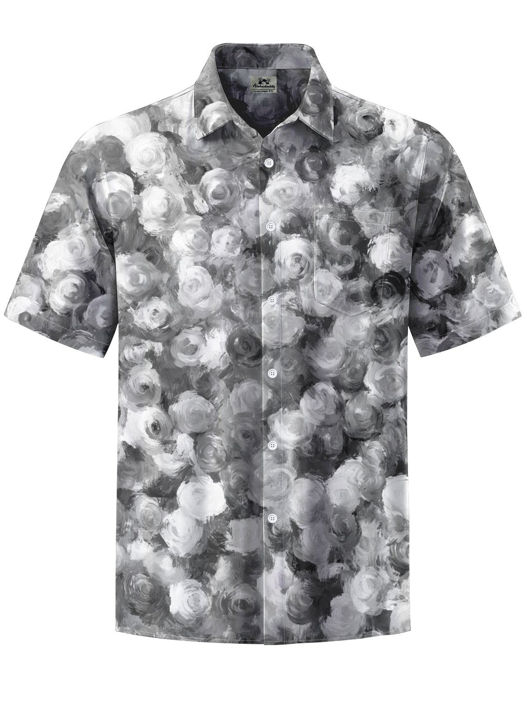 Alohadaddy® Casual Flowers Art Print Chest Pocket Men&