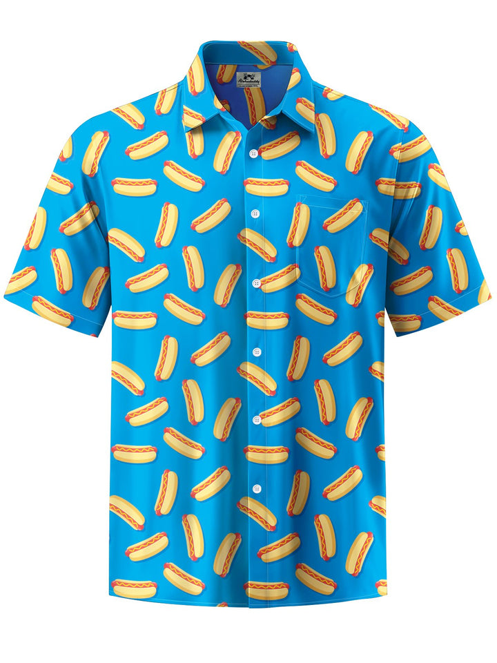 Alohadaddy® Hawaiian Hot Dog Art Print Chest Pocket Men&
