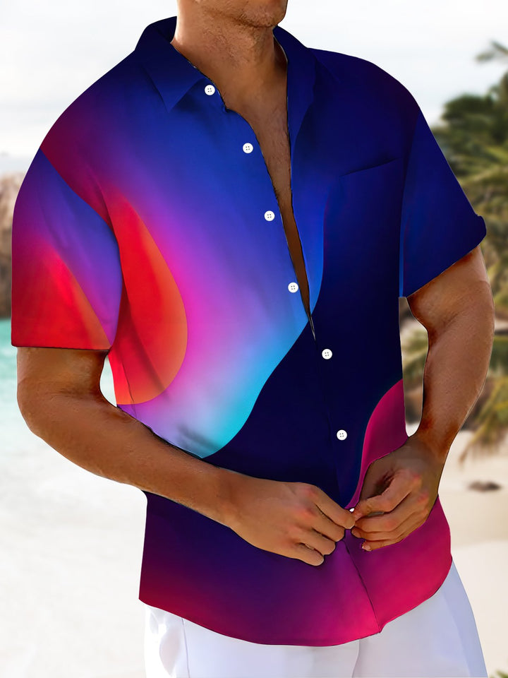Alohadaddy® Casual Abstract Print Art Pocket Stretch Men&