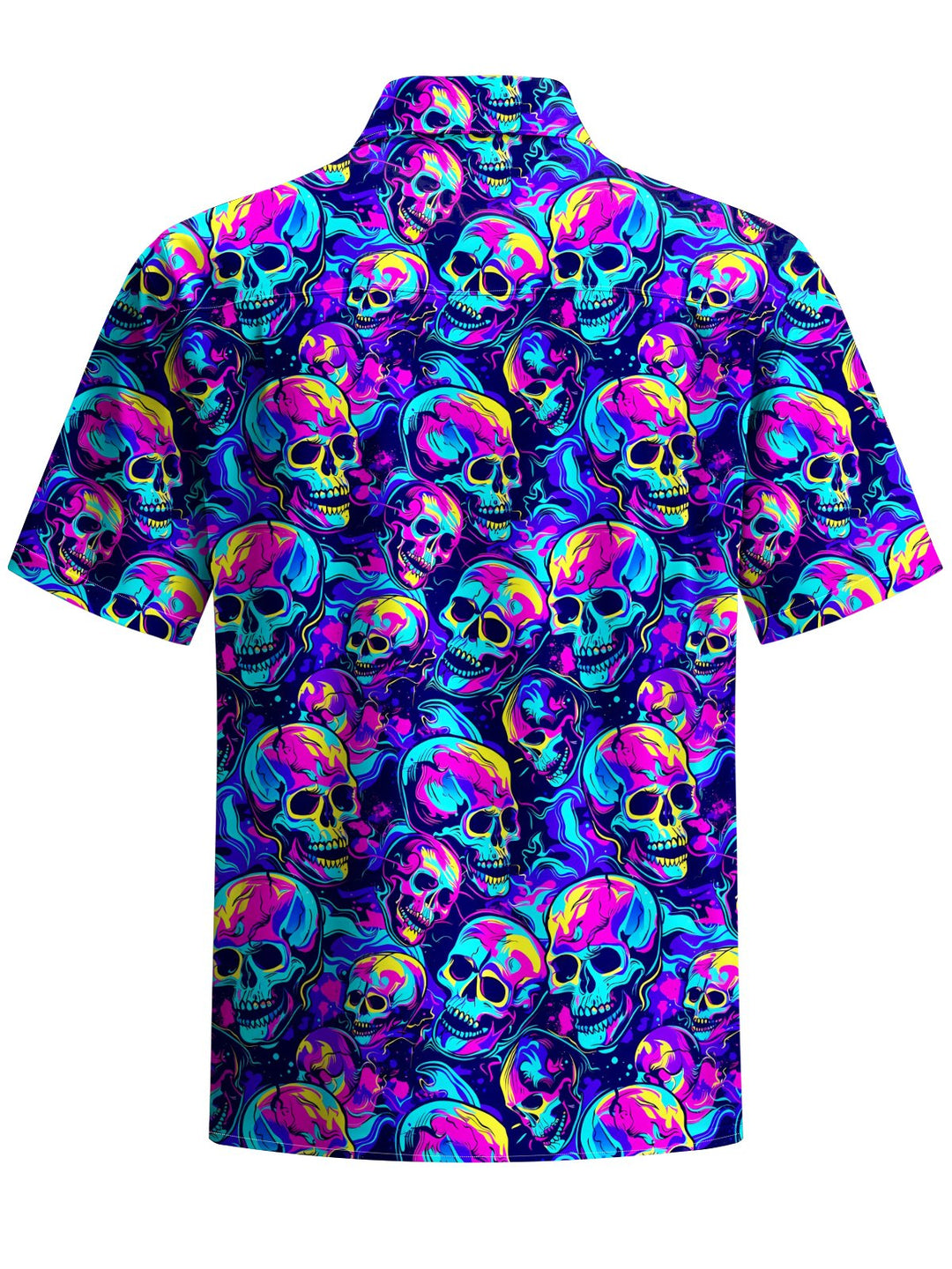 Alohadaddy® Hawaiian Skull Art Print Moisture Wicking Men&