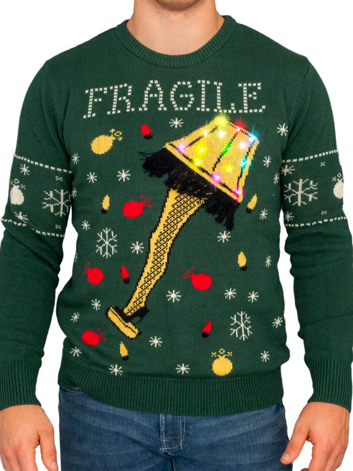 Alohadaddy Christmas Sweater Retro Decorated 3D Digital Printing Men&