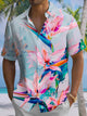 Alohadaddy Casual Everyday Flowers Print Art Button Cardigan Pocket Polyester Stretch Large Size Long Short Sleeve Shirt