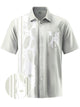 Alohadaddy® Casual Stripe Geometric Print Moisture Wicking Men's Short Sleeve Shirt Big & Tall