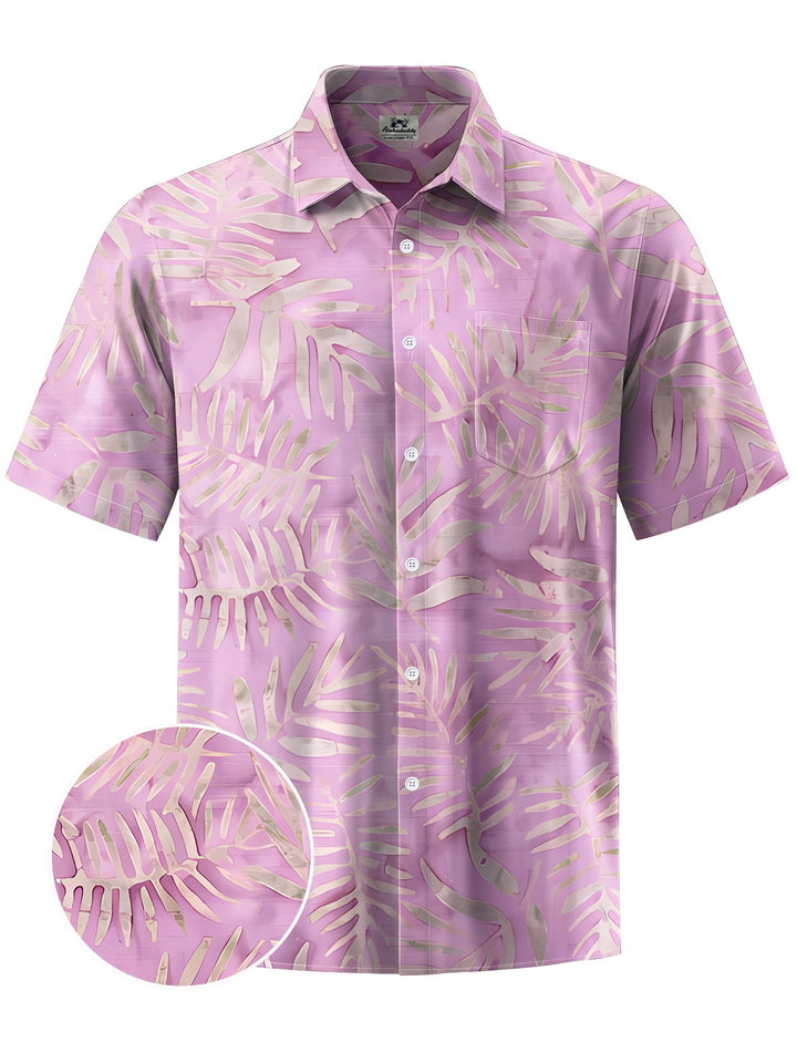 Alohadaddy® Hawaii Palm Leaf Art Print Chest Pocket Men&