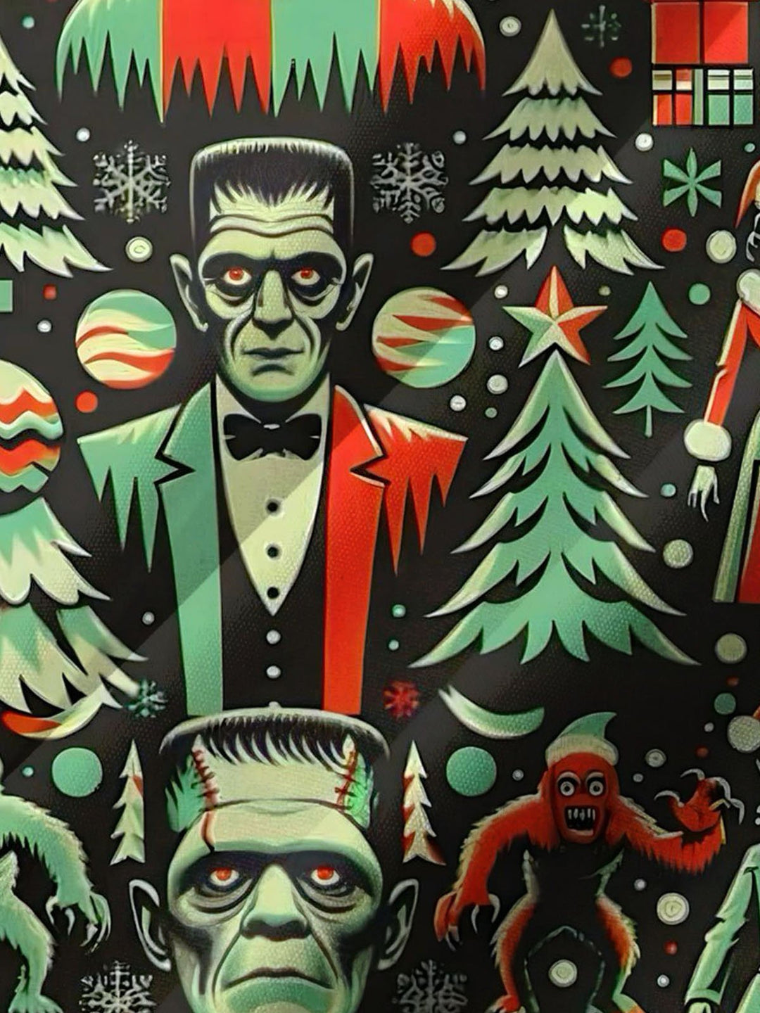 Alohadaddy® Holiday Christmas Art Print Pocket Stretch Men&