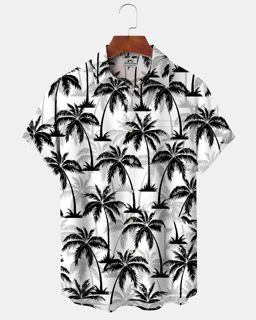 Alohadaddy® Hawaiian Palm Tree Print Art Button Stretch Pocket Men&