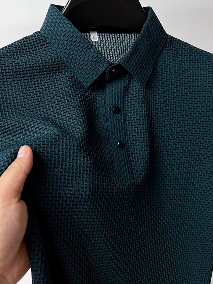 Camisa tipo polo con solapa abotonada de seersucker de secado rápido para hombre de Alohadaddy Retro Basics, tallas grandes