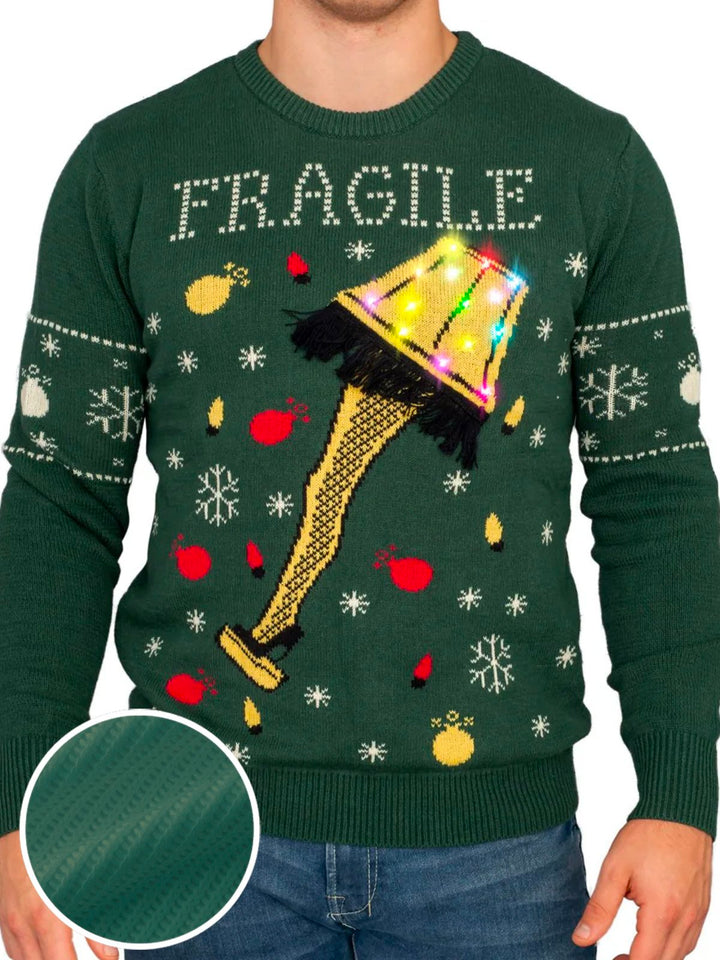 Alohadaddy Christmas Sweater Retro Decorated 3D Digital Printing Men&