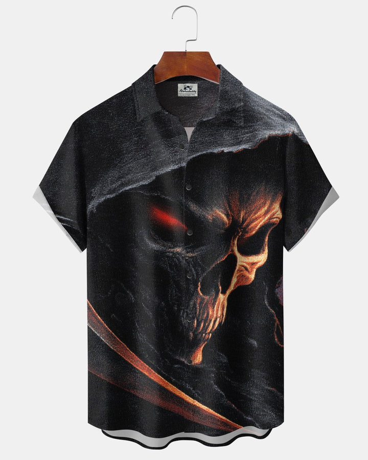 Alohadaddy® Halloween Skull and Death Print Men&