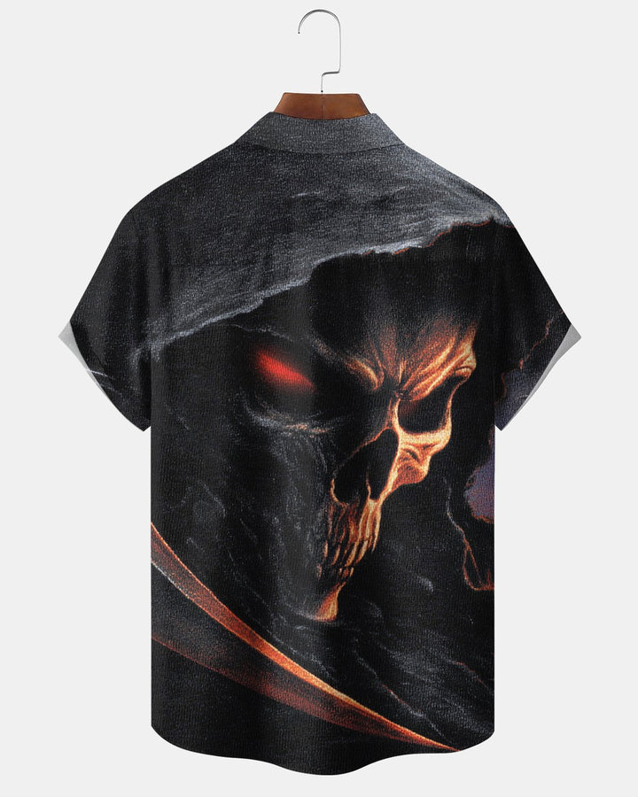 Alohadaddy® Halloween Skull and Death Print Men&