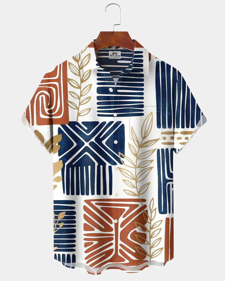 Alohadaddy® Casual Geometric Print Men&