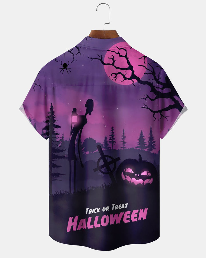 Alohadaddy® Halloween Pumpkin Trick or Treat Print Men&
