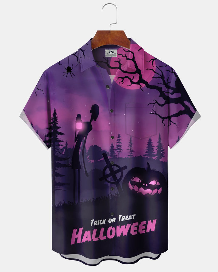 Alohadaddy® Halloween Pumpkin Trick or Treat Print Men&