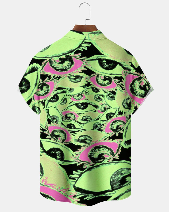 Alohadaddy® Casual Abstract Eye Art Print Men&
