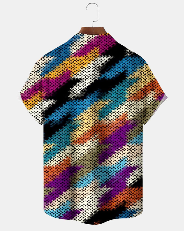 Alohadaddy® Casual Abstract Geometric Print Men&