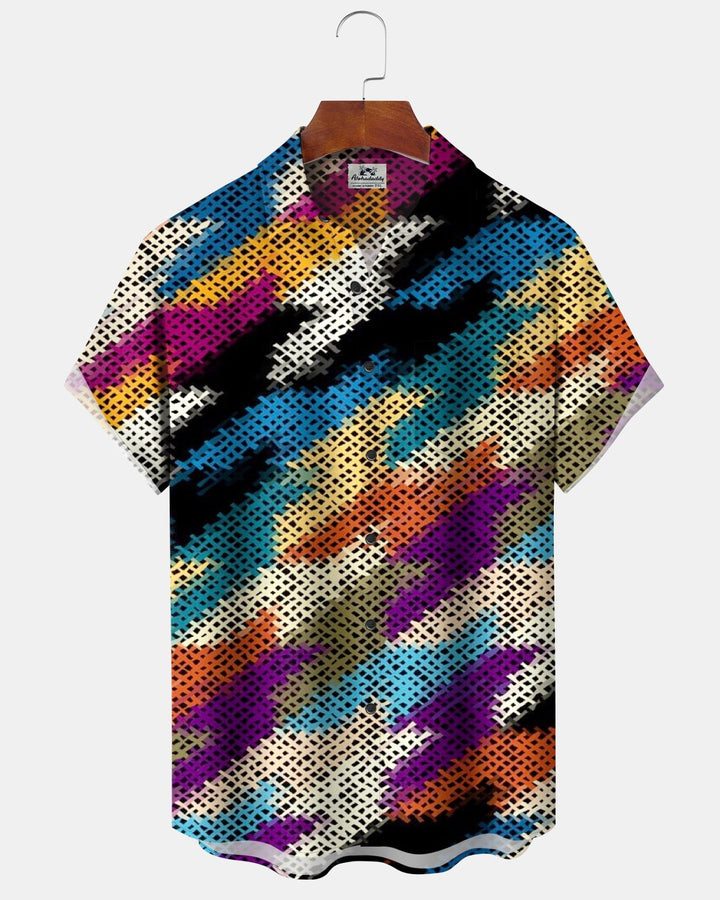 Alohadaddy® Casual Abstract Geometric Print Men&