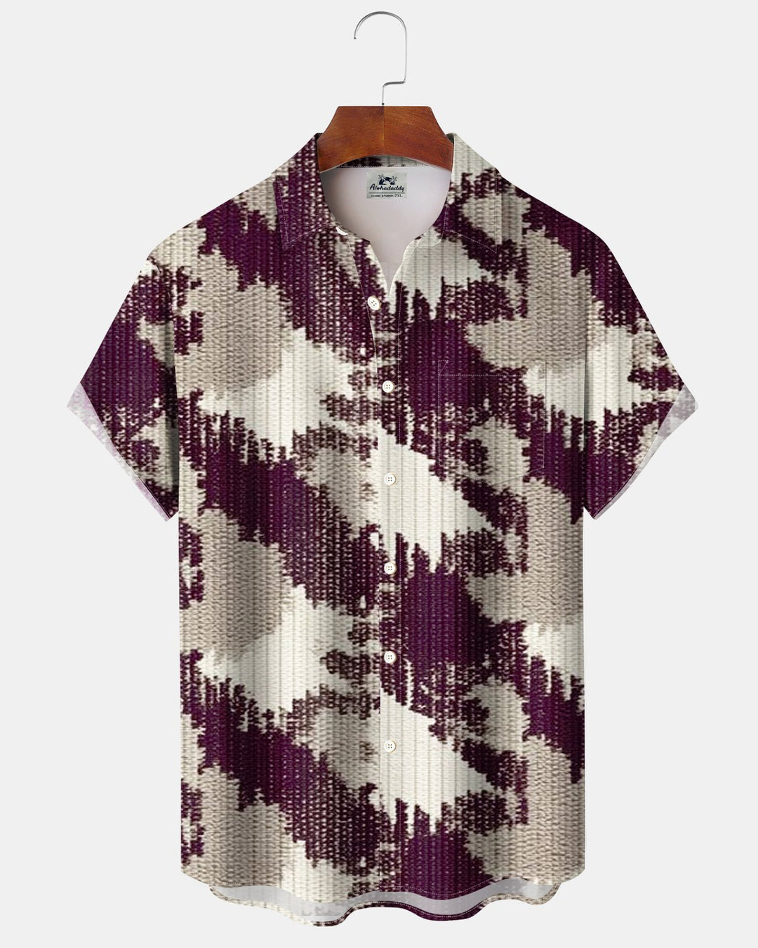 Alohadaddy® Casual Abstract Houndstooth Geometric Print Men&