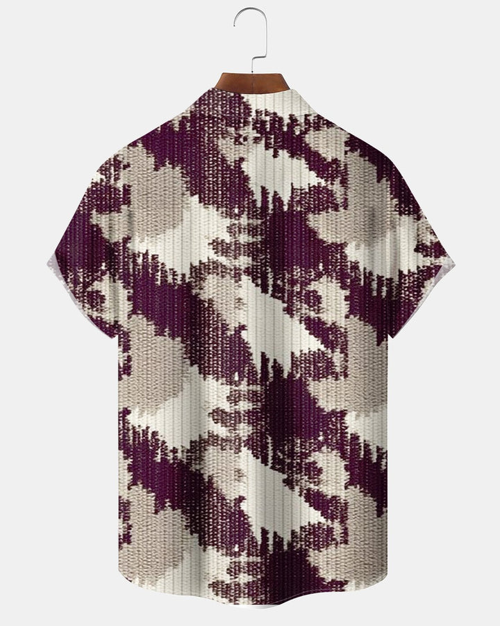 Alohadaddy® Casual Abstract Houndstooth Geometric Print Men&