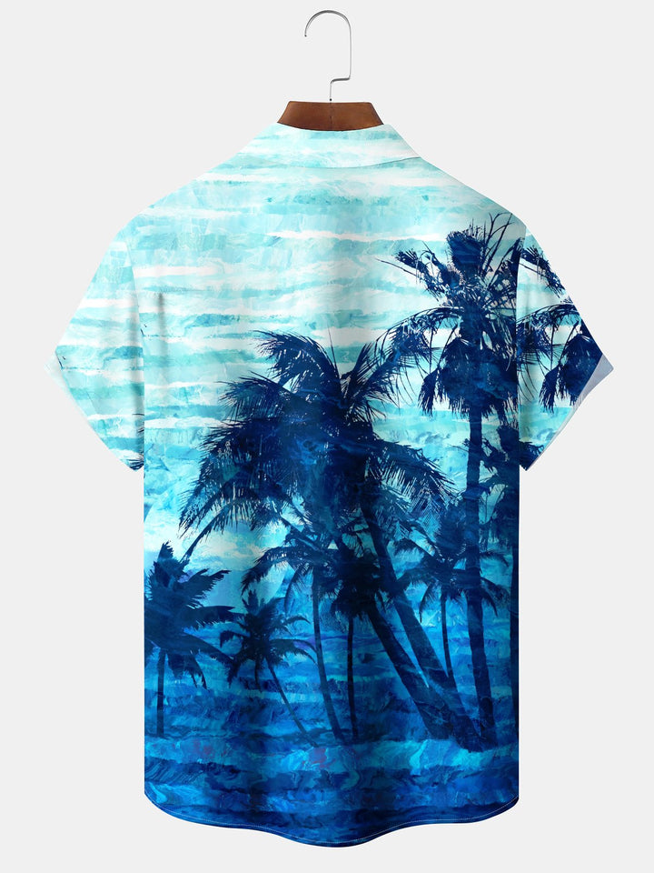 Alohadaddy® Hawaii Palm Trees Ombre Art Print Pockets Stretch Men&