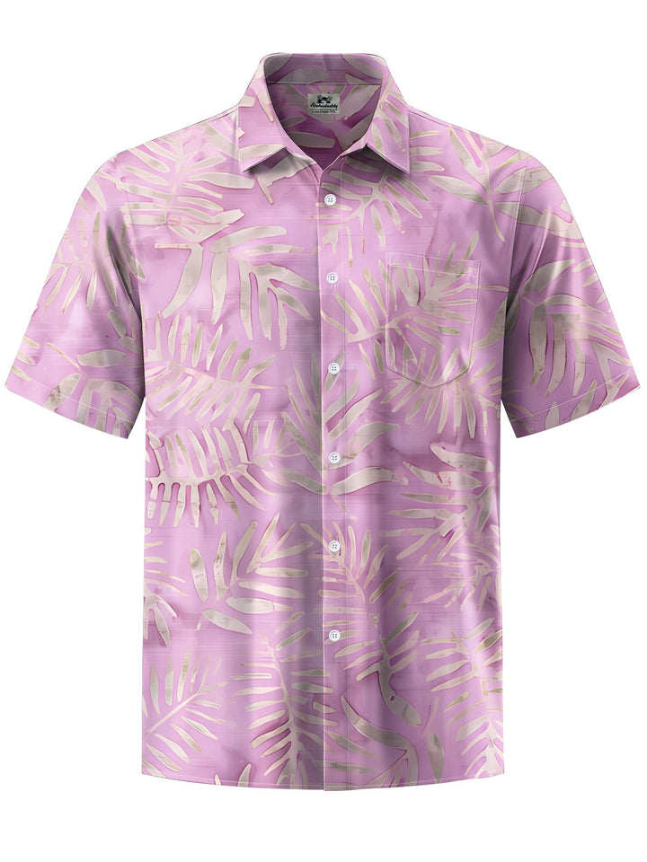 Alohadaddy® Hawaii Palm Leaf Art Print Chest Pocket Men&