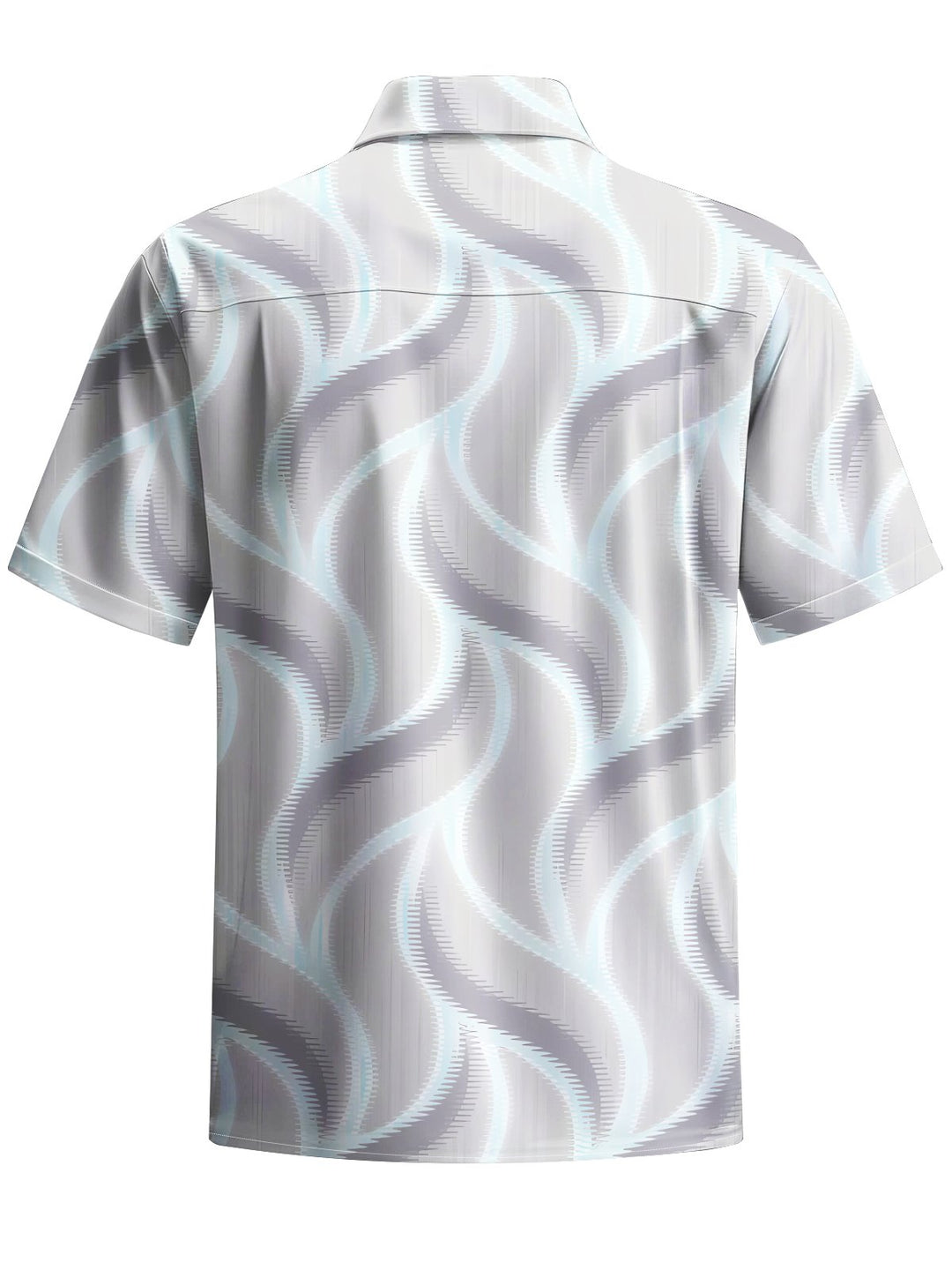 Alohadaddy® Casual Abstract Geometric Art Print Chest Pocket Men Short Sleeve Shirt Big &amp; Tall