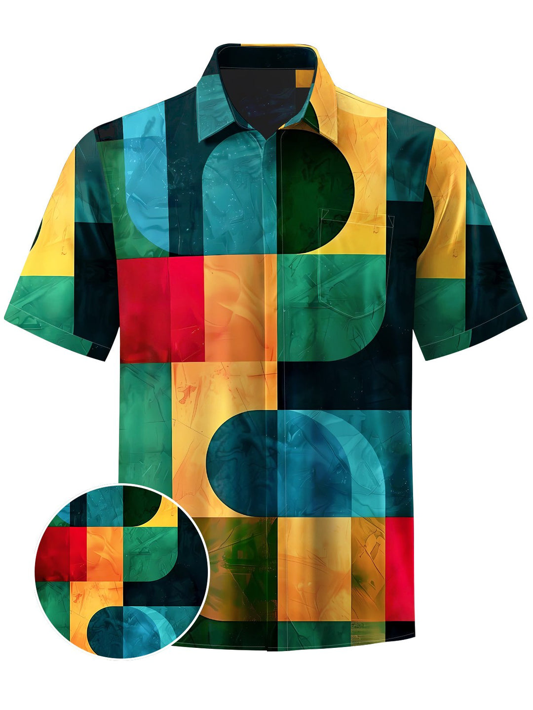 Alohadaddy® Vintage Geometric Art Print Moisture Wicking Men&