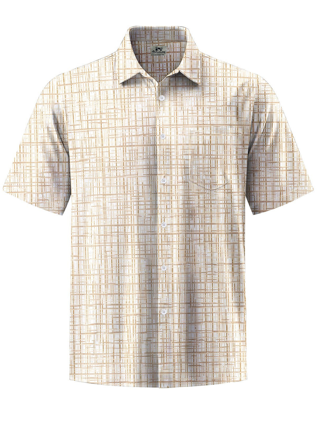 Alohadaddy® Casual Plaid Print Art Mens Moisture Wicking Short Sleeve Shirt Big &amp; Tall