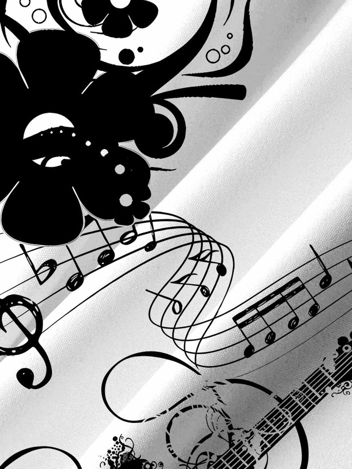 Alohadaddy® Casual Guitar Print Art Pocket Stretch Men&