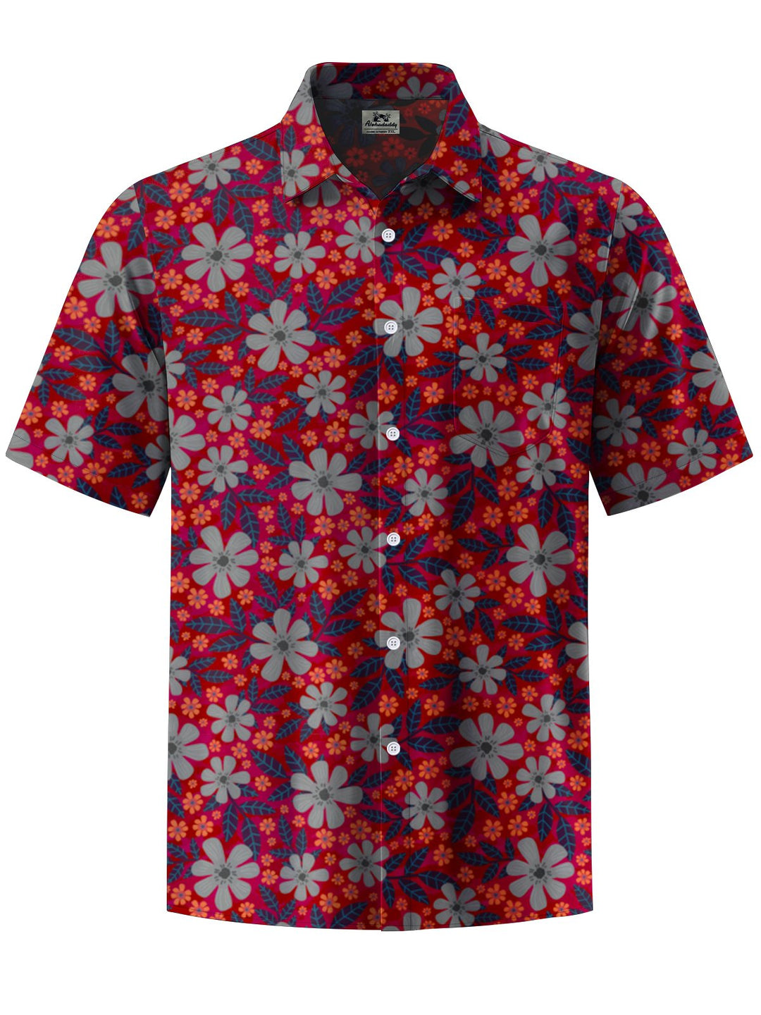 Alohadaddy® Casual Floral Print Art Pocket Stretch Men&