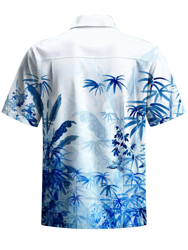 Alohadaddy® Casual Tropical Bamboo Art Print Stretch Men&