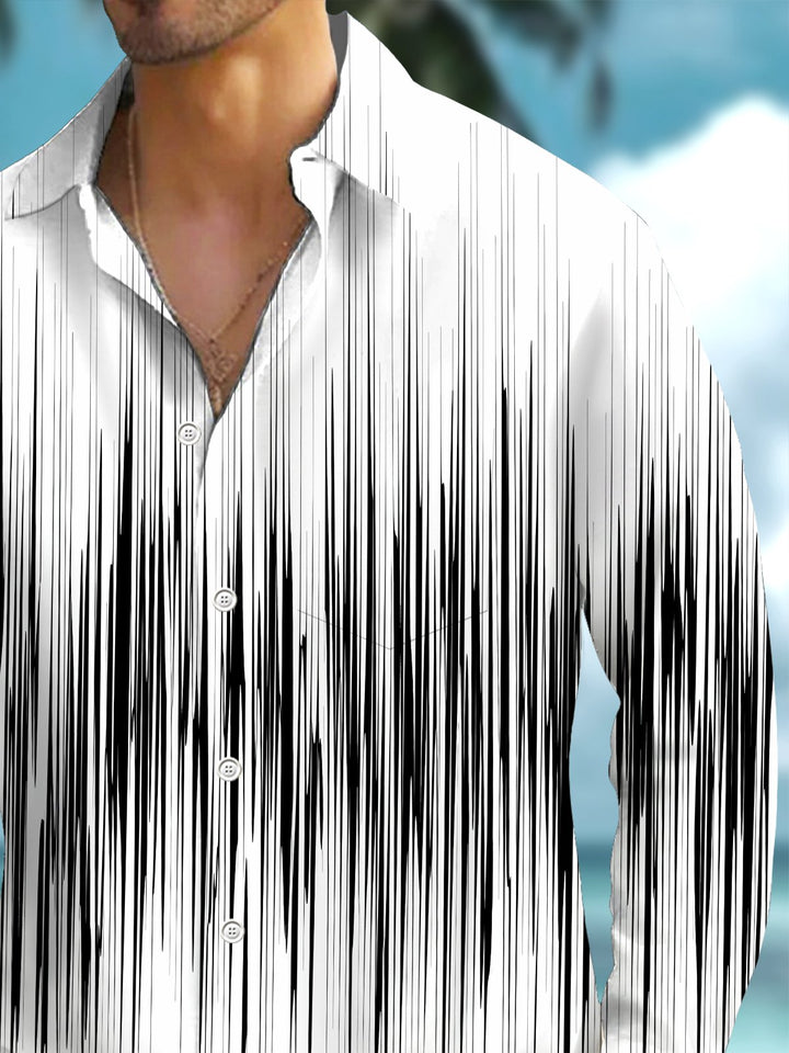 Alohadaddy® Casual Stripe Print Art Pocket Stretch Men&
