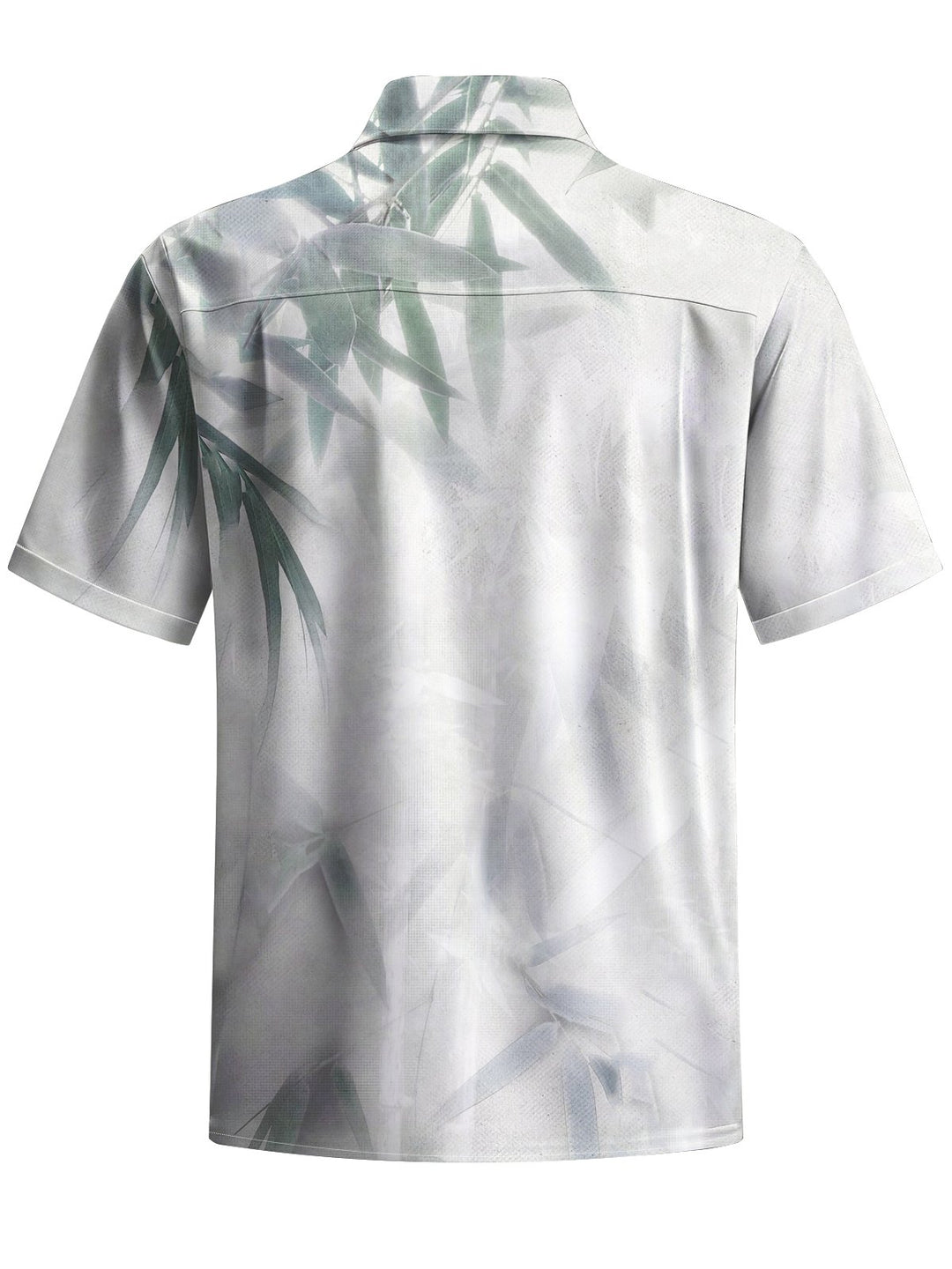 Alohadaddy® Casual Bamboo Leaf Watercolor Print Button Pocket Stretch Men&