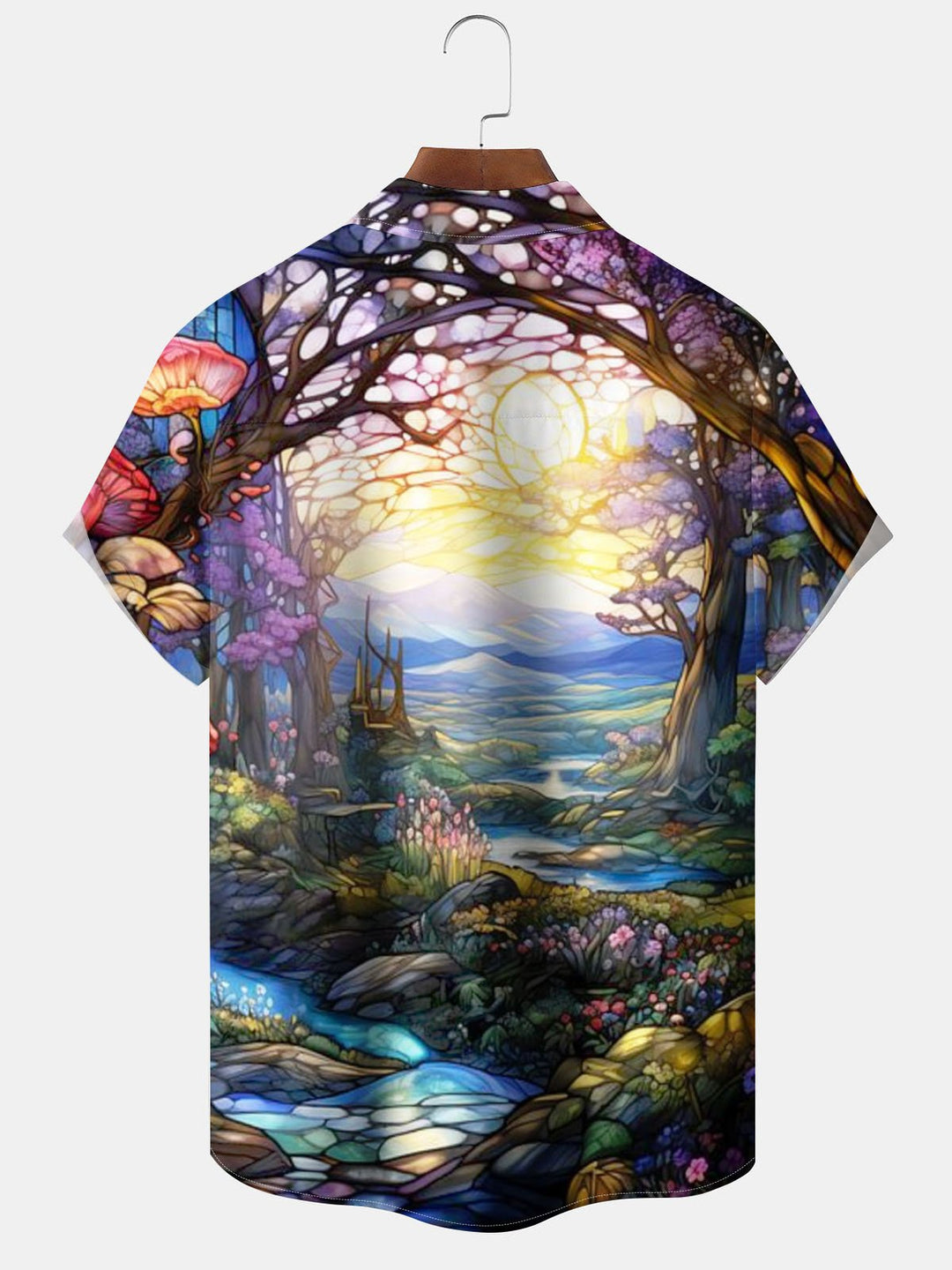 Alohadaddy® Retro Geometric Scenic Print Pocket Stretch Men&