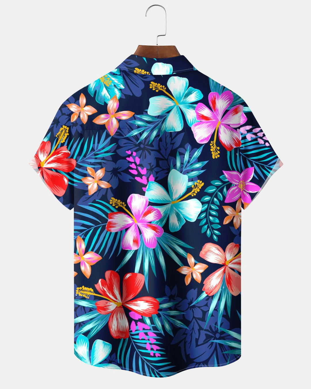 Alohadaddy® Hawaiian Floral Print Art Pocket Button Cardigan Men&