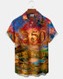 Alohadaddy® USA 250th Anniversary Men's Short-Sleeve Shirt with Art Print Buttons  and Pockets - Big & Tall