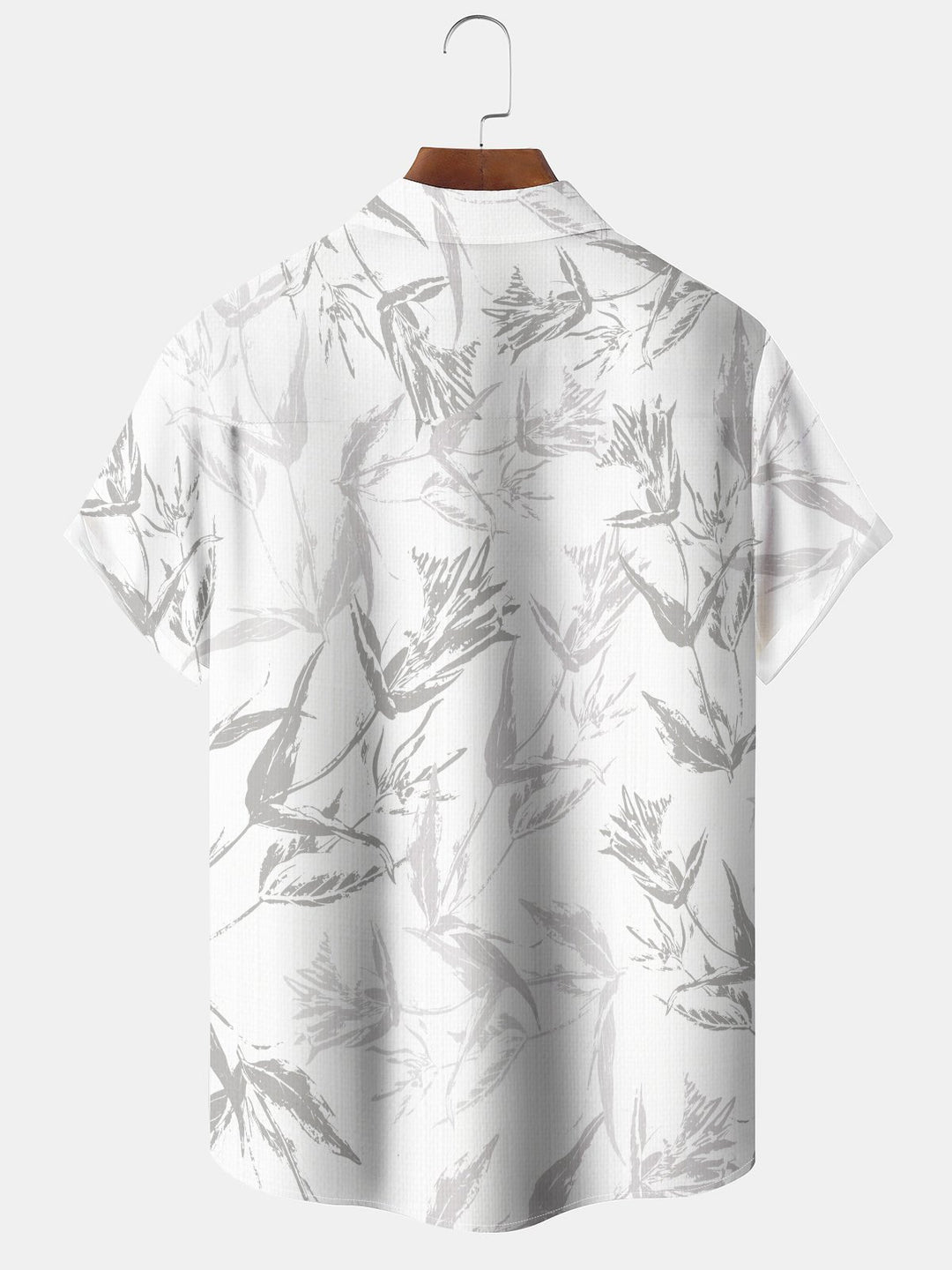 Alohadaddy® Casual Floral Resort Art Print Chest Pocket Moisture Wicking Large Size Hawaiian Shirt