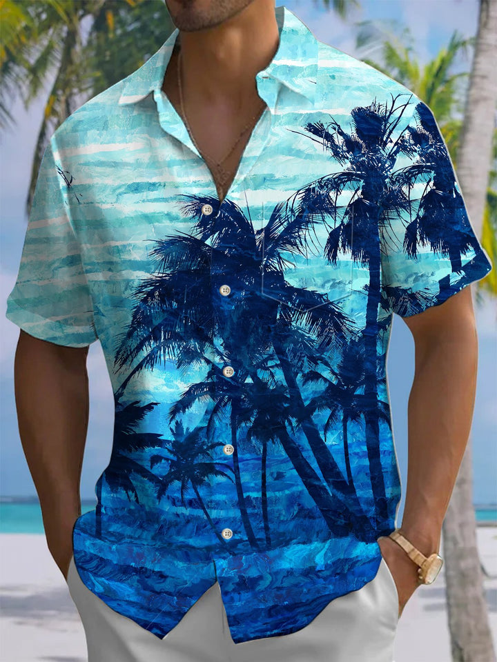 Alohadaddy® Hawaii Palm Trees Ombre Art Print Pockets Stretch Men&