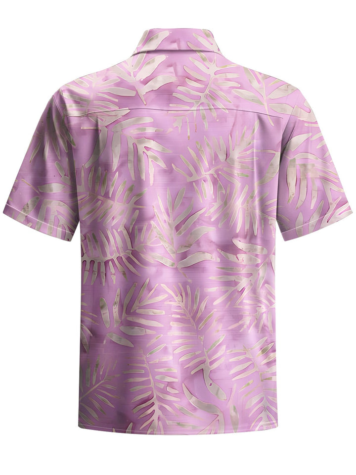 Alohadaddy® Hawaii Palm Leaf Art Print Chest Pocket Men&