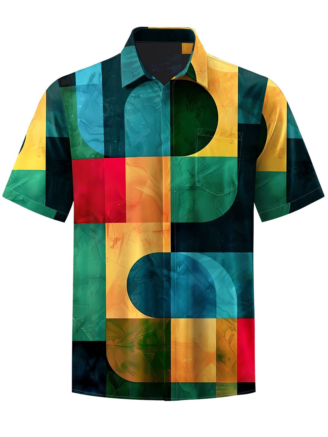 Alohadaddy® Vintage Geometric Art Print Moisture Wicking Men&