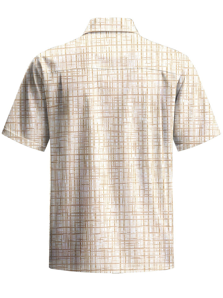 Alohadaddy® Casual Plaid Print Art Mens Moisture Wicking Short Sleeve Shirt Big &amp; Tall