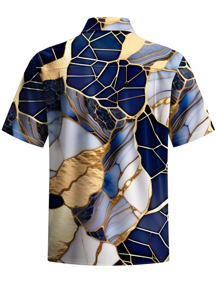 Alohadaddy® Casual Geometric Art Print Moisture Wicking Men&